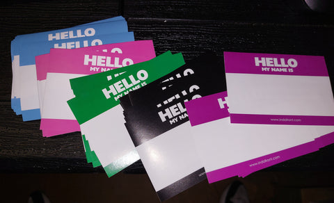 Hello My Name Is stickers mixed - 50 pieces
