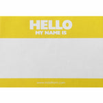 Hello My Name Is stickers yellow - 50 pieces